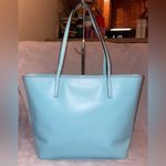 Kate Spade Sawyer Street Blue Maxi Shoulder Bag/Tote Smooth Leather W/Bow Photo 3