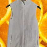 Dkny White Vest with Zipper Pockets Size Medium‎ Photo 0