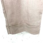 Saint Tropez West Womens Linen Pants Drawstring Waist Fixed Cuffs Tan Size 8 Photo 5