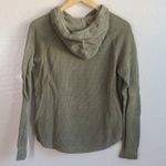 Ralph Lauren Lauren  Women's‎ Waffle Knit Cowl Neck Hoodie Pullover Green Size M Photo 2