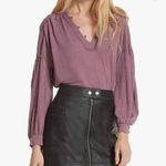 We The Free Free People Mulberry Linen Long Sleeve Size M Photo 1