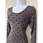 Elemente Clemente Viscose Elastane Polka Dot Dress Taupe Black Lagenlook Size M Tan Size M Photo 6
