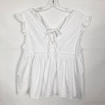 ZARA  Trafaluc Women Top XS Babydoll Cottagecore Boho Chic Beachy Nautical Cotton Photo 5