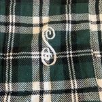 Selina Lounge Plaid Flannel Pajama Shirt Green Size Medium Photo 6