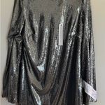 Dress the Population  Silver Sequin Long Sleeve Dress Photo 2