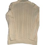 Appleseed's Cable Knit Cardigan Full Zip Mock Neck Sweater Cream Size Medium Photo 1