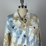 Anthropologie Pilcro Tie Dye Denim Jacket Blue Photo 3