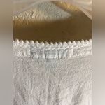 White Sleeveless Midi Dress with Boxy Relaxed Fit crochet details summer cotton Size XXL Photo 11