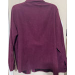 Sonoma womens 1X Chamois Shacket snap front shirt long sleeve burgundy plum Photo 3