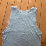 A New Day High Neck Ribbed Tank Top Size Small Light Blue Green Color Photo 4