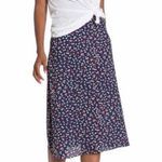 Madewell  Bengali Indigo Baby Floral Midi Skirt Lightweight Size 0 Photo 7
