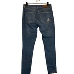River Island Blue Distressed Ripped Raw Hem Skinny Denim Jeans Women Sz 12 Photo 1