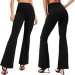 Good American NWT Rib Seamless Flare Pants in Black - 3/4 (Large/Extra Large) Photo 1