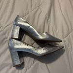 Elodie  silver block pointy toe heels Photo 1