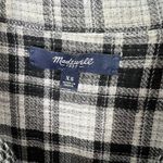 Madewell Ex-Boyfriend Shirt in Kemp Plaid Buttondown Top Black White Size XS GUC Photo 5