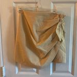 ZARA NWT  tan stripe mini skirt with bow Photo 0