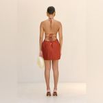 Cult Gaia  Bethanie Elegant Rust‎ Orange Halter Mini Dress Photo 2