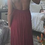 Red Knit Halter Maxi Dress Photo 1