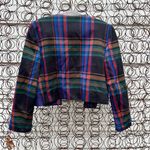 Vintage Henry Lee Petites Christmas Holiday plaid crop blazer Red Size 10 Photo 2