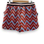 Scotch & Soda Poolside Blue & Red Chevron Stripe Ruffle Shorts Sz L NEW Photo 1