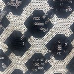 Romeo + Juliet Couture  Bodycon Black & Metallic Silver Sequined Dress Size L Photo 3