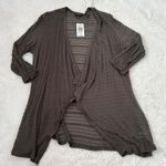 Torrid NWT Womens Plus Size  Slub Drape Front Cardigan Dark Brown Size 00 Photo 0