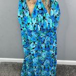 Sz 10 Rotate BIRGER CHRISTENSEN Blue Floral Print Maxi Dress NWOT $341 MSRP Blue Photo 4