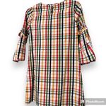 Crown & Ivy  size XS women’s multicolor plaid casual dress 3/4 sleeve summertime Photo 9