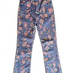 New Mother The Hustler Flood Women's Printed Jeans Size 25 Blue Photo 0