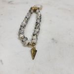 Erimish  Beaded Bracelet Womens Metallic Rondelle Faceted‎ Marble Jasper Stones Photo 13