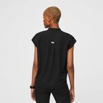 FIGS  Rafaela Oversized Scrub Top Black short sleeve v neck Photo 1