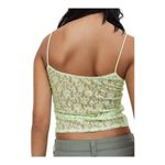 H&M size small camisole sheer light green lace tank top V-neck baby tee cropped Photo 1