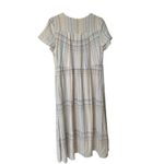 Madewell Clara Midi Dress plaid linen blend size S Photo 2