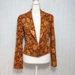 Elegant Floral Burnt Orange Blazer Size M New Size M Photo 1