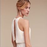 BHLDN  Jill Stuart Iva Crepe Maxi Dress Gown Ivory Size 2 Anthropologie Photo 4