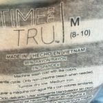 Striped Knit Swing Dress Gray Size M Photo 6