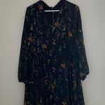 New Look ASOS Black Floral Long Sleeve Dress Size 14 Photo 0