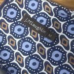 J. McLaughlin Devon Geometric Sheath Dress Blue Tan Geometric Career Stretch Photo 3