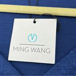 Ming Wang  Textured Panel Knit Sheath Dress  Womens Size 1X Blue Office Event NEW Photo 5