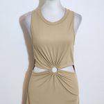 Love j  Tan Sleeveless Bodycon Midi Dress NWOT Size XL Stretchy Ribbed Knit Dress Photo 3