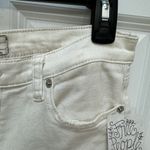 Free People NWT  Great Heights Frayed Skinny Jeans Distressed Ivory Size 27 Photo 8