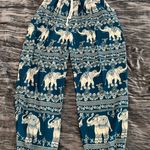 Kathmandu Imports Elephant print teal jogger style pants  One size S-L By Kathmandu  Photo 0
