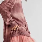 We The Free Free People Sunset Tee in Chocolate Merlot Size XS Lagen Look Boho Photo 1