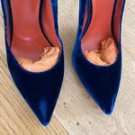 Santoni Rose Collection Velvet Stiletto Heel Pumps in Blue Size 41 Photo 3