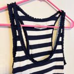 Abercrombie & Fitch Y2K Stretch Tank Top Tulle Trim Blue White Stripes Size M Photo 2