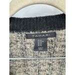 Tahari  Houndstooth Button Front Sweater Women XS Eyelash Knit Academia Western Photo 2
