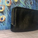 Coach  Black Pebbled Leather Double Zipper Wristlet Photo 4