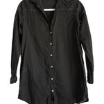 Vix Paula Hermanny  Women's Small Juliana Short Mini Cover Up Black Shirt Swim Photo 0