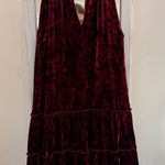 Laundry by Design Crushed red velvet mini dress Photo 0