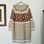 Free People  Frosted Fairisle Cardigan in Natural Combo Mohair Wool Blend Large Photo 2
